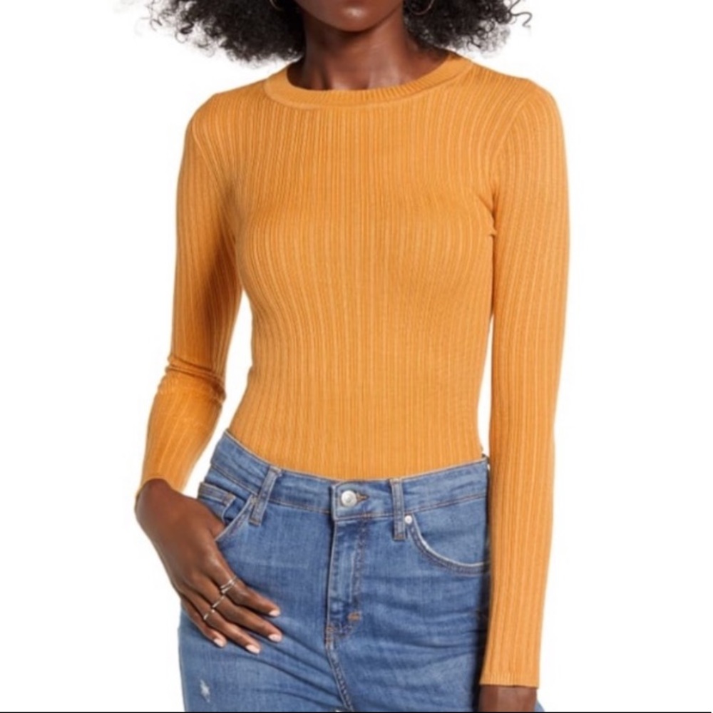 Love by Design Ribbed Crewneck Skivvy Sweater